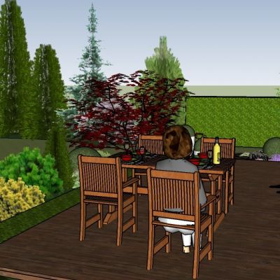 Vizualizace zahrady - Merklín