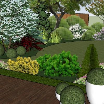 Vizualizace zahrady - Merklín