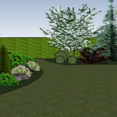 Vizualizace zahrady - Merklín
