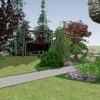 Vizualizace zahrady - Merklín